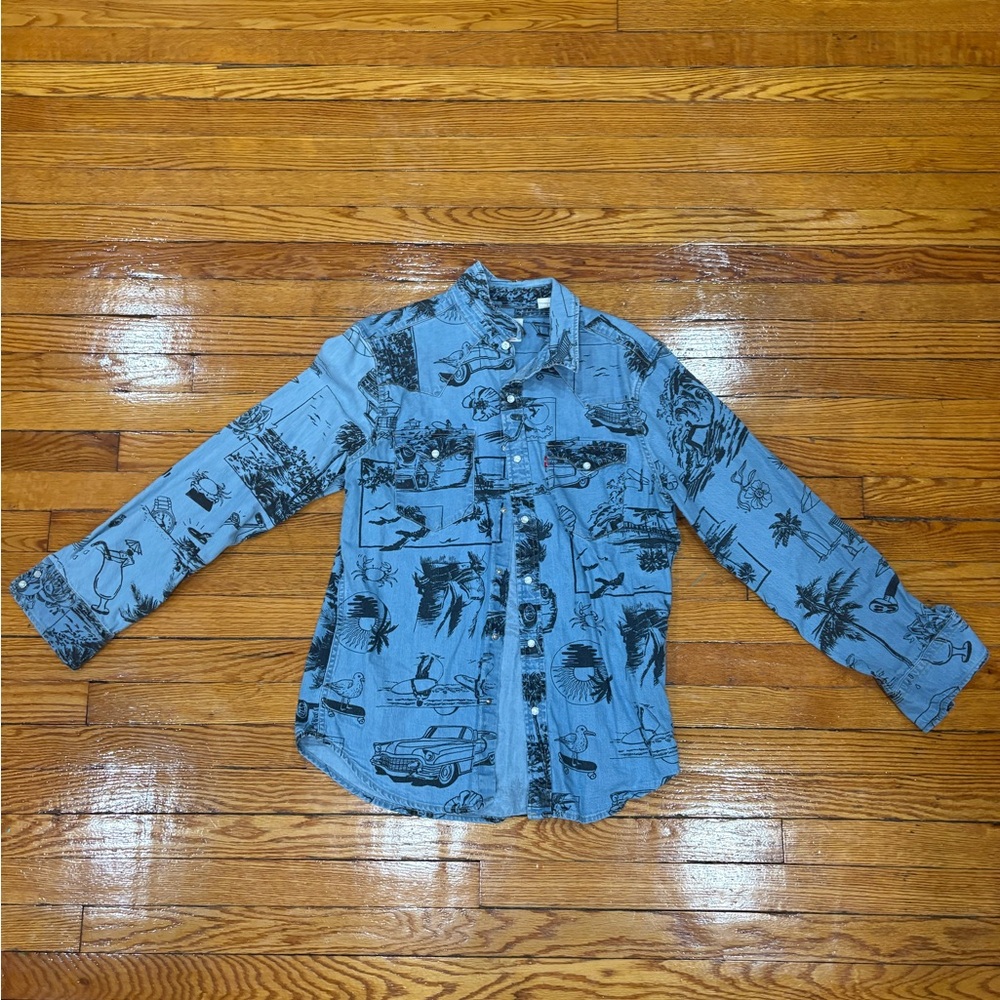 Levi's Light Blue Graphic Men's Shirt